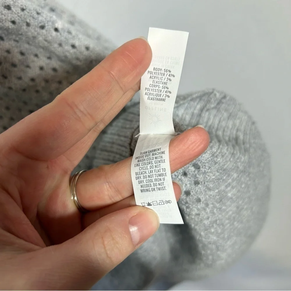 Offline by Aerie | Oversized Open Knit Light Gray Sweater Women’s Size Small